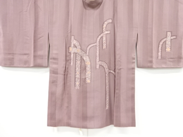 未使用品　幾何学に花模様絵羽道行コート